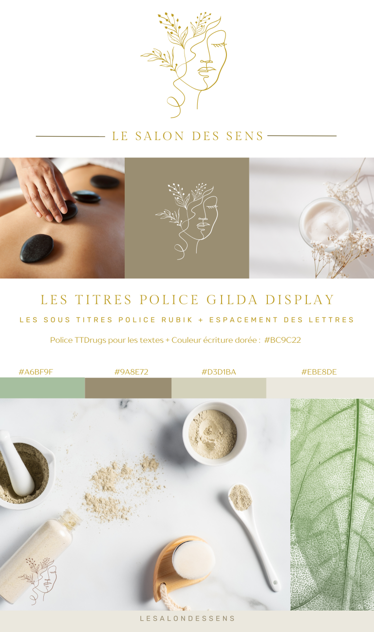 Charte graphique Le salon des sens